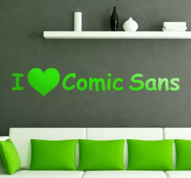 Autocollant mural comic sans - TenStickers