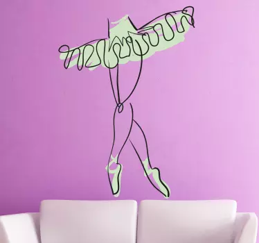 Autocollant mural croquis jambes danseuse - TenStickers
