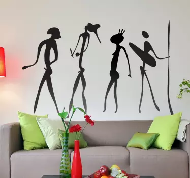 Autocollant mural dessins primitifs - TenStickers