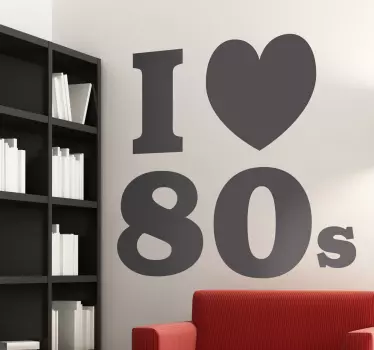 Autocollant mural love 80's - TenStickers