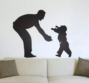Autocollant mural père et fils - TenStickers
