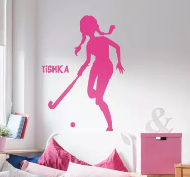Autocollant mural personnalisable pour joueur de hockey - TenStickers