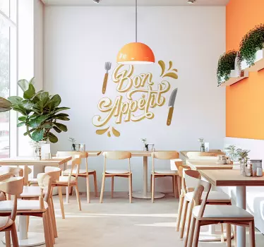 Sticker mural restaurant Bon appétit  - TenStickers