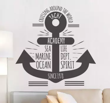 Autocollant mural texte ancre - TenStickers