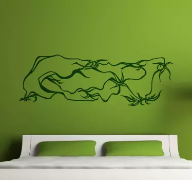 Autocollant mural tracés forêt - TenStickers