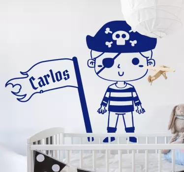 Autocollant nautique pirate personnalisable - TenStickers
