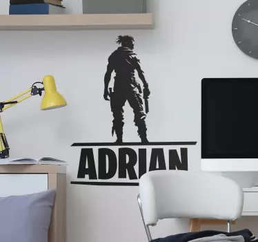 Autocollant nom personnage guerre jeux vidéo - TenStickers