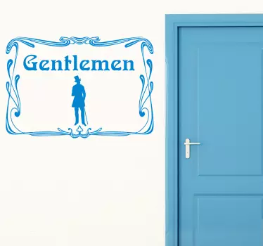Sticker WC panneau toilettes hommes - TenStickers