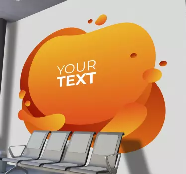 Autocollant Personnalisé Fluide dégradé de logo orange - TenStickers