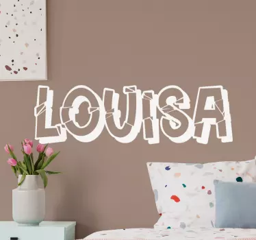 Autocollant Personnalisé Graffiti de style cassé avec nom - TenStickers