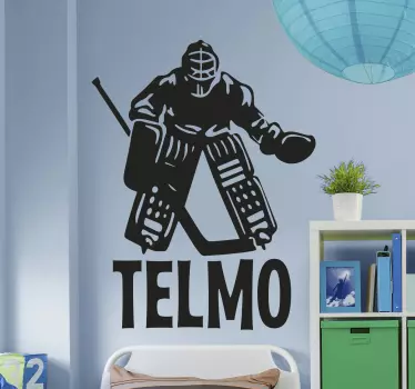 Autocollant Personnalisé Joueur de hockey - TenStickers
