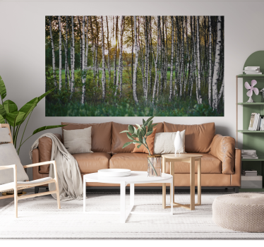 Autocollant Photo Forêt de bouleaux - TenStickers