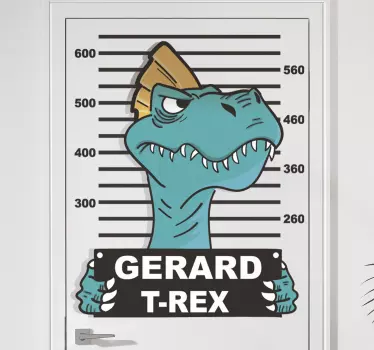 Autocollant Porte Dinosaure personnalisable - TenStickers