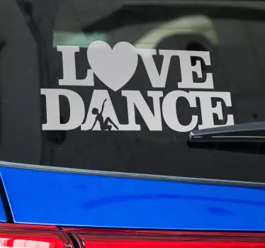 Sticker pour voiture Love Dance - TenStickers