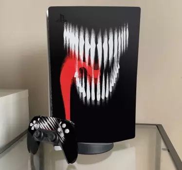 Sticker PS5 bouche de monstre - TenStickers