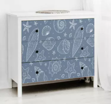 Autocollant science motifs de coquillages - TenStickers
