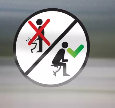 Sticker WC signalétique uriner - TenStickers