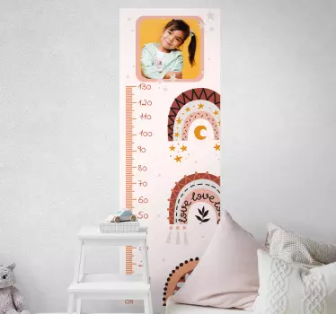 Autocollant Toise avec photo personnalisée - TenStickers