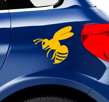 Autocollant voiture dessin guêpe - TenStickers