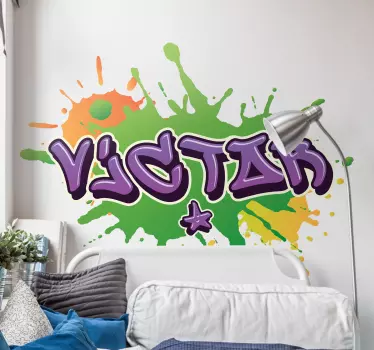 Autocollant Urbain Tourbillon de nom de graffiti - TenStickers