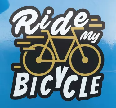 Sticker Vélo ride my bike - TenStickers