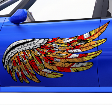 Autocollant Voiture Aile vintage - TenStickers
