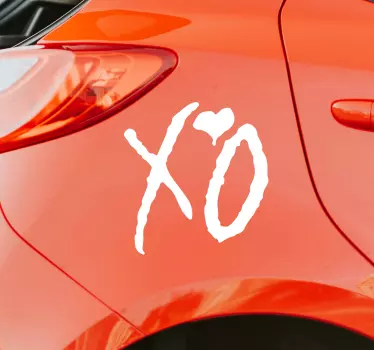 Sticker Voiture Amour XO - TenStickers