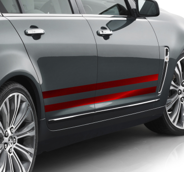 Autocollant Voiture Bande rouge - TenStickers