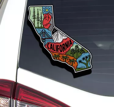 Autocollant Voiture Californie - TenStickers