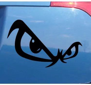 Autocollant Voiture Conception d'yeux effrayants monochromes - TenStickers