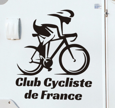 Autocollant voiture Cycliste club personnalisé - TenStickers
