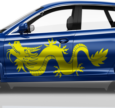 Autocollant Voiture Dragon monocolore - TenStickers