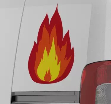 Autocollant Voiture Feu - TenStickers