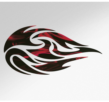 Autocollant Voiture Flammes rouges tribales - TenStickers