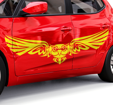 Autocollant Voiture Hibou tribal - TenStickers