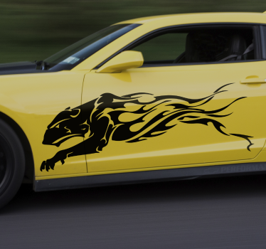 Autocollant Voiture Lion de style tribal - TenStickers