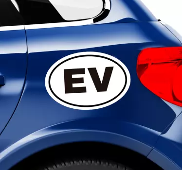 Sticker Voiture Logo Voiture Éléctrique - TenStickers