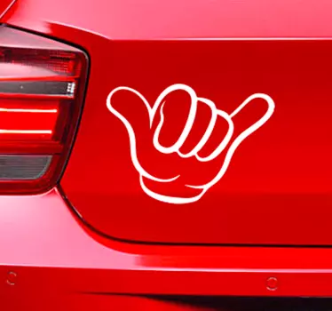Sticker Voiture Main cool monocolore - TenStickers