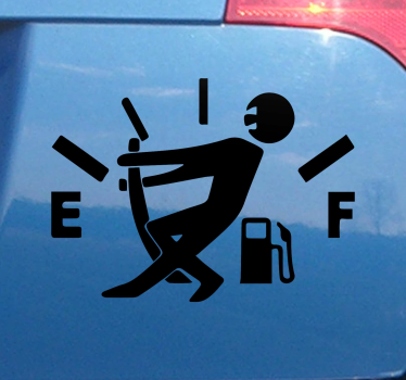 Autocollant Voiture Se battre pour du gasoil complet - TenStickers