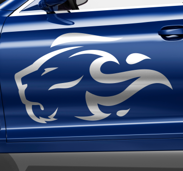 Autocollant Voiture Silhouette de la flamme du lion - TenStickers