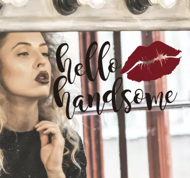 Bonjour le sticker de mur beau texte - TenStickers