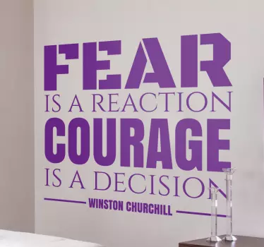 citation Churchill courage - TenStickers