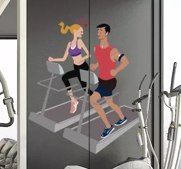 Couple dans la décoration murale de gym - TenStickers