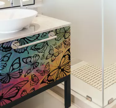 Décalque de papillons pour meubles de salle de bain - TenStickers