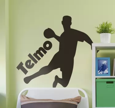 Décoration murale de joueur de handball silhouette - TenStickers