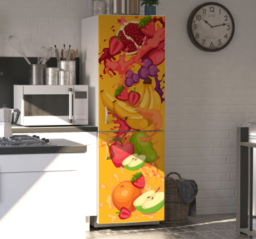 Dessins de fruits enveloppe de réfrigérateur - TenStickers