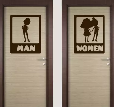 Sticker wc toilettes amusantes - TenStickers