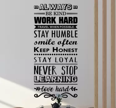 être aimable autocollant de motivation - TenStickers