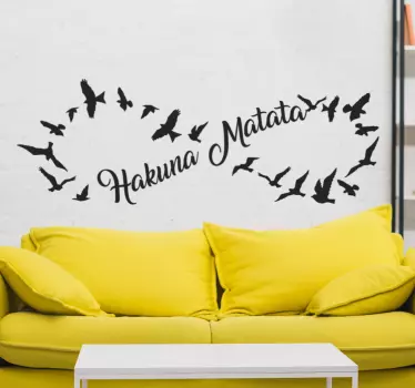 Hakuna matata infini film citation adhesif - TenStickers