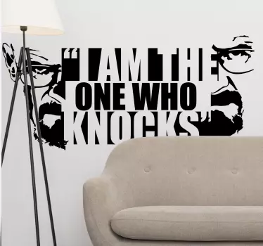 Je suis celui qui frappe l'autocollant mural de citation de film - TenStickers